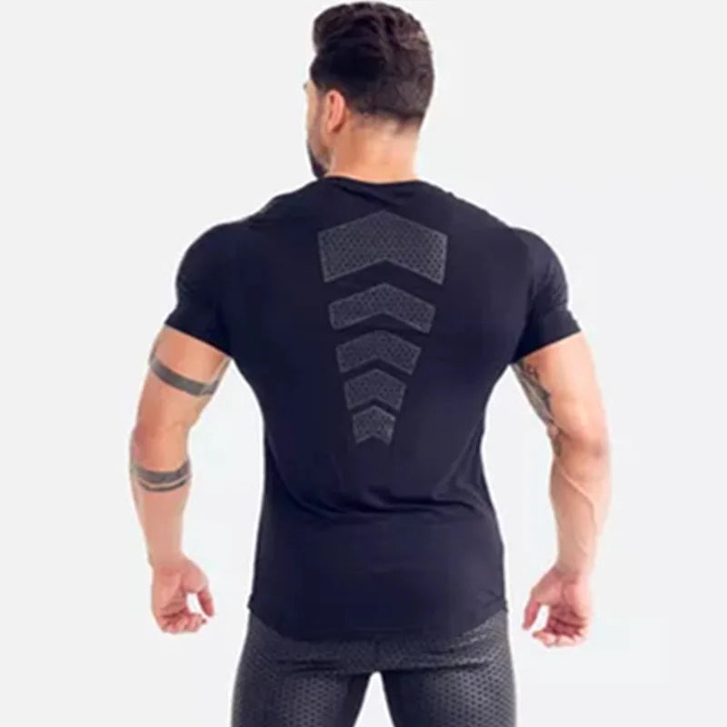 Men's Compression Quick-Dry Sport T-Shirt - Gym Bodybuilding Fitness Tee