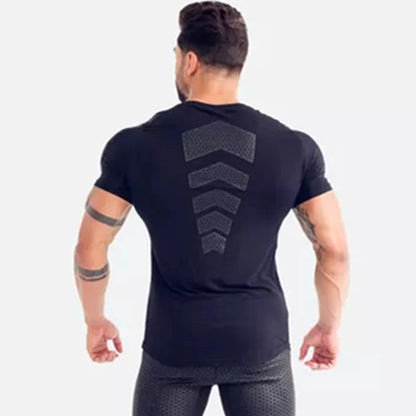 Men's Compression Quick-Dry Sport T-Shirt - Gym Bodybuilding Fitness Tee