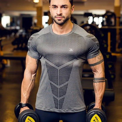 Men's Compression Quick-Dry Sport T-Shirt - Gym Bodybuilding Fitness Tee