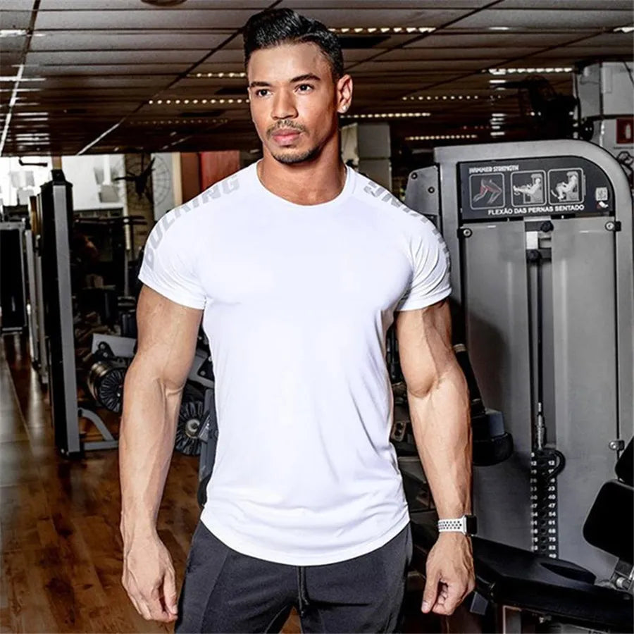 Men's Compression Quick-Dry Sport T-Shirt - Gym Bodybuilding Fitness Tee