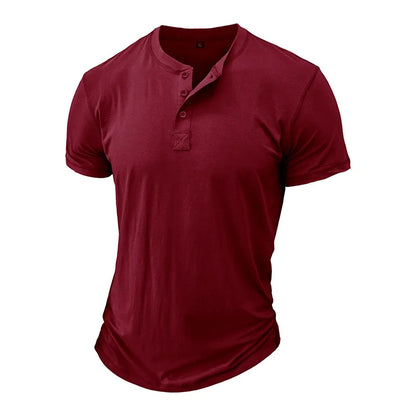 Men's Cotton Crew Neck T-Shirt - Slim Fit Short Sleeve Fitness Shirt