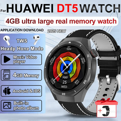 Men's Smart Watch 2025 - AMOLED Screen 4GB GPS Sports Fitness Tracker IP68
