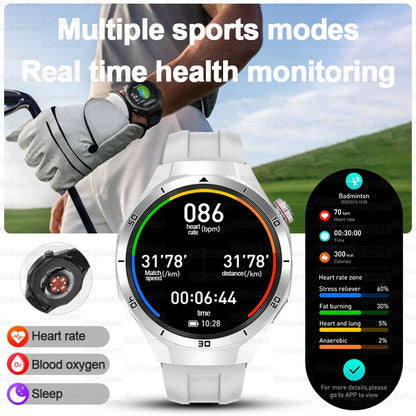Men's Smart Watch 2025 - AMOLED Screen 4GB GPS Sports Fitness Tracker IP68