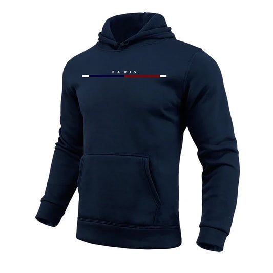 Men's Urban Casual Hoodie - Streetwear Long Sleeve Pullover Gym Sweatshirt