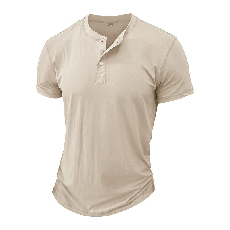 Men's Cotton Crew Neck T-Shirt - Slim Fit Short Sleeve Fitness Shirt