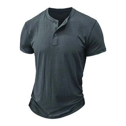 Men's Cotton Crew Neck T-Shirt - Slim Fit Short Sleeve Fitness Shirt