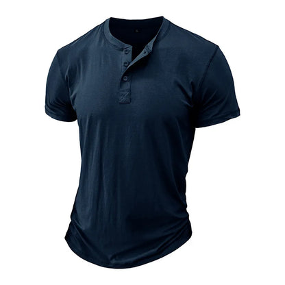 Men's Cotton Crew Neck T-Shirt - Slim Fit Short Sleeve Fitness Shirt