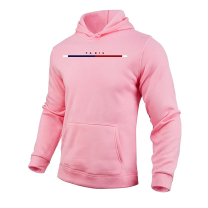 Men's Urban Casual Hoodie - Streetwear Long Sleeve Pullover Gym Sweatshirt