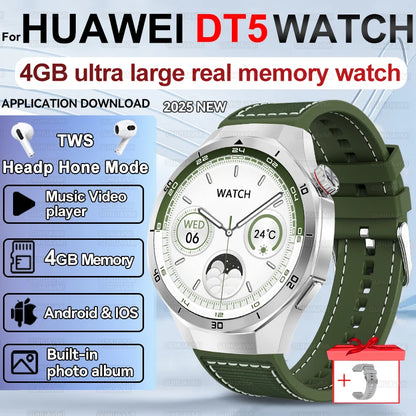 Men's Smart Watch 2025 - AMOLED Screen 4GB GPS Sports Fitness Tracker IP68