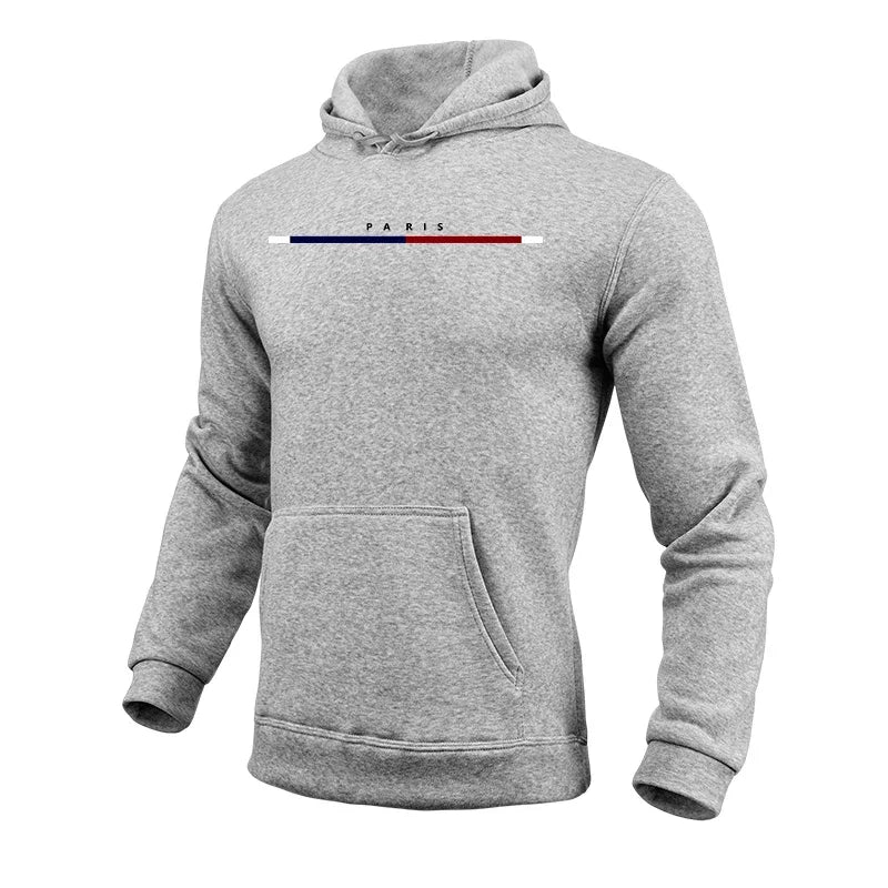 Men's Urban Casual Hoodie - Streetwear Long Sleeve Pullover Gym Sweatshirt