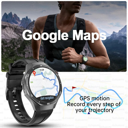 Men's Smart Watch 2025 - AMOLED Screen 4GB GPS Sports Fitness Tracker IP68