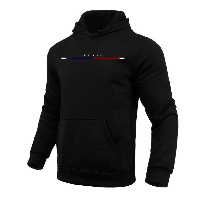 Men's Urban Casual Hoodie - Streetwear Long Sleeve Pullover Gym Sweatshirt