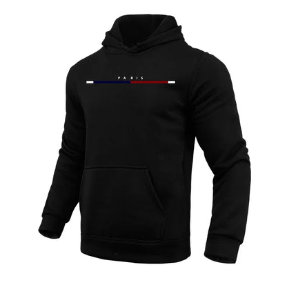 Men's Urban Casual Hoodie - Streetwear Long Sleeve Pullover Gym Sweatshirt