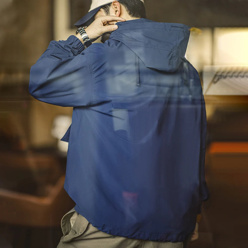 Men's Vintage Smock Hoodie - Windproof Pullover
