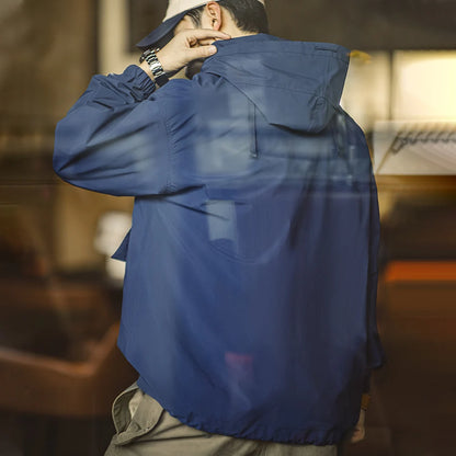 Men's Vintage Smock Hoodie - Windproof Pullover