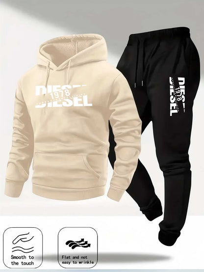 Men's Printed Hoodie Tracksuit