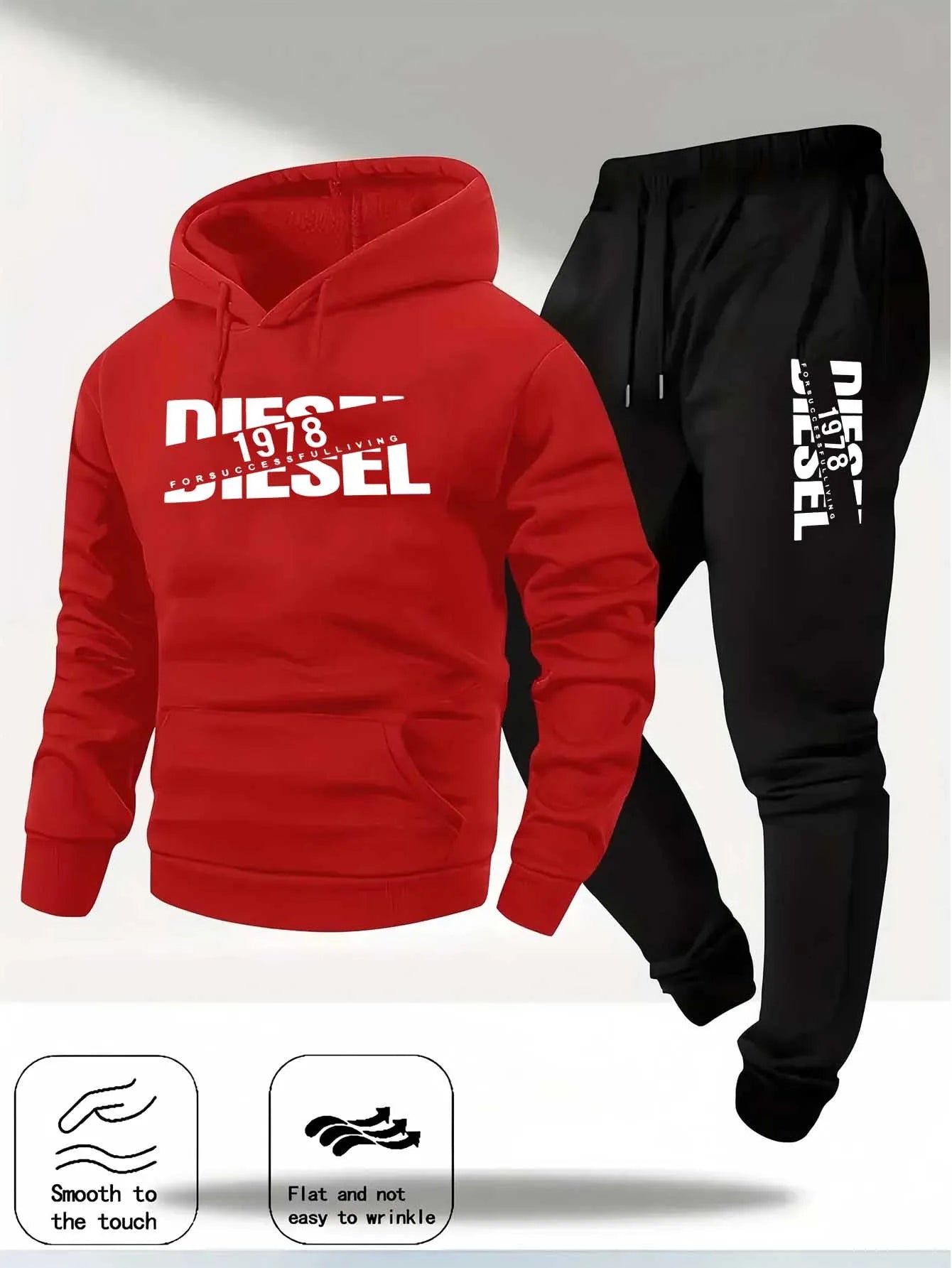 Men's Printed Hoodie Tracksuit