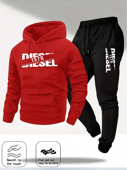 Men's Printed Hoodie Tracksuit