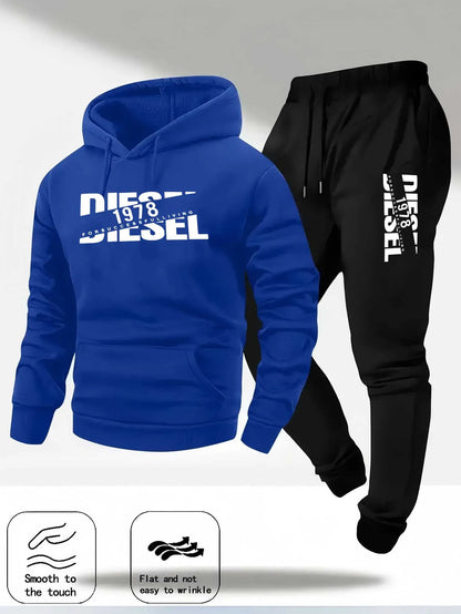 Men's Printed Hoodie Tracksuit