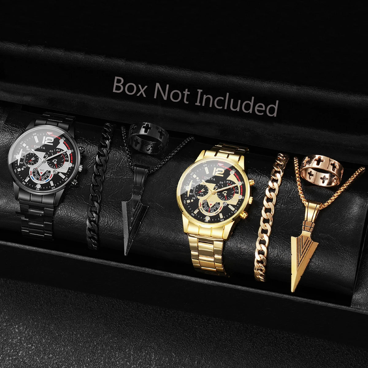 Sleek men's watch ensemble