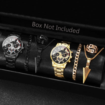Sleek men's watch ensemble