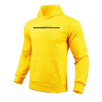 Men's Urban Casual Hoodie - Streetwear Long Sleeve Pullover Gym Sweatshirt