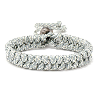Men's Handwoven Paracord Survival Bracelet - Adjustable Punk Jewelry