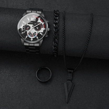 Sleek men's watch ensemble