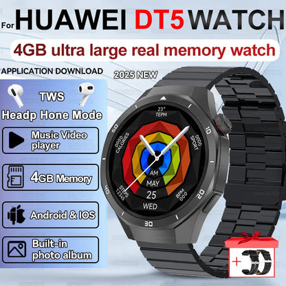 Men's Smart Watch 2025 - AMOLED Screen 4GB GPS Sports Fitness Tracker IP68