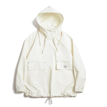 Men's Vintage Smock Hoodie - Windproof Pullover