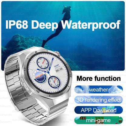 Men's Smart Watch 2025 - AMOLED Screen 4GB GPS Sports Fitness Tracker IP68