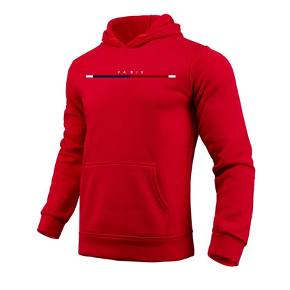Men's Urban Casual Hoodie - Streetwear Long Sleeve Pullover Gym Sweatshirt
