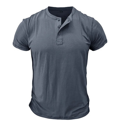 Men's Cotton Crew Neck T-Shirt - Slim Fit Short Sleeve Fitness Shirt