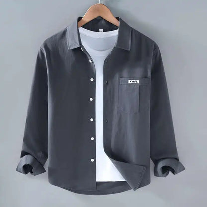 Shop our Men's Casual Long Sleeve Loose Fit Button-Up Shirt.