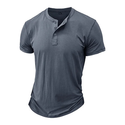 Men's Cotton Slim Fit T-Shirt - Breathable Crew Neck Short Sleeve Fitness Top