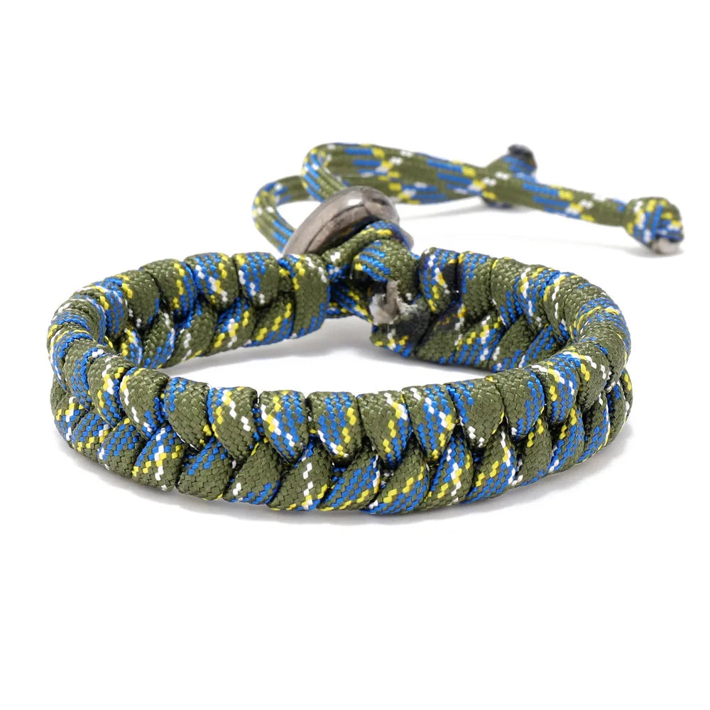 Adjustable Handwoven Paracord Survival Bracelet