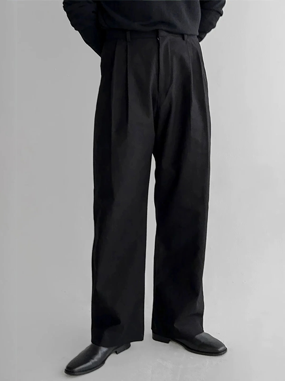 Men's Casual Workwear Pants - Loose Straight Leg Iron-Free Trousers