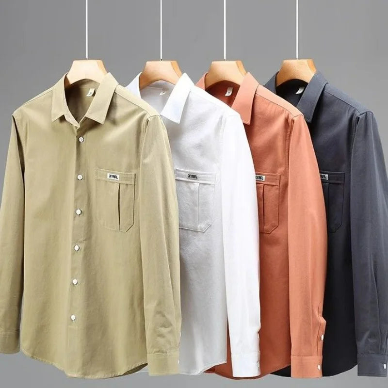 Shop our Men's Casual Long Sleeve Loose Fit Button-Up Shirt.