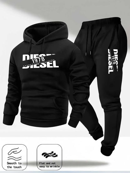 Men's Printed Hoodie Tracksuit