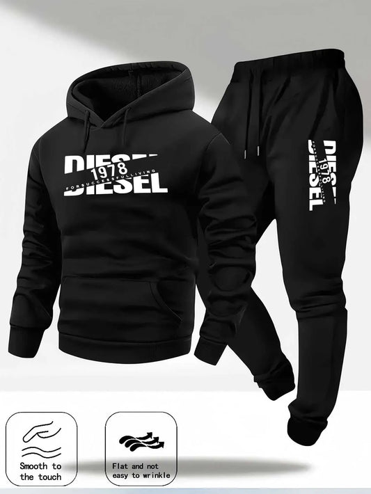 Men's Printed Hoodie Tracksuit
